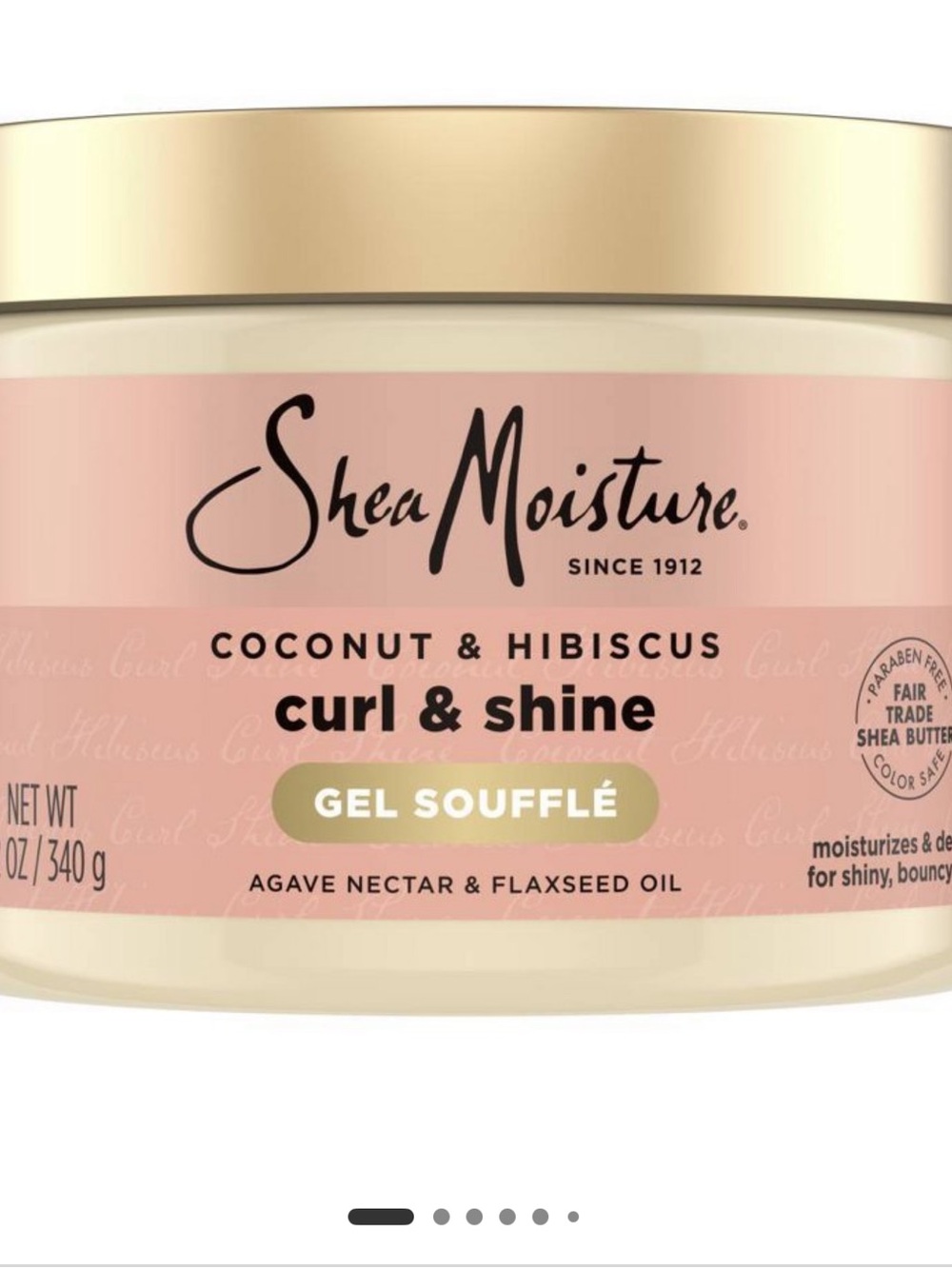 SheaMoisture Coconut and Hibiscus Curling Gel For Thick Curly Hair - 12oz new